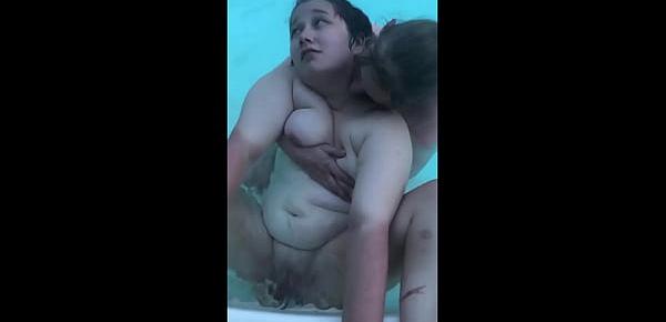  Hannah Horn and Auntie Panda Fuck the  Swimming Pool